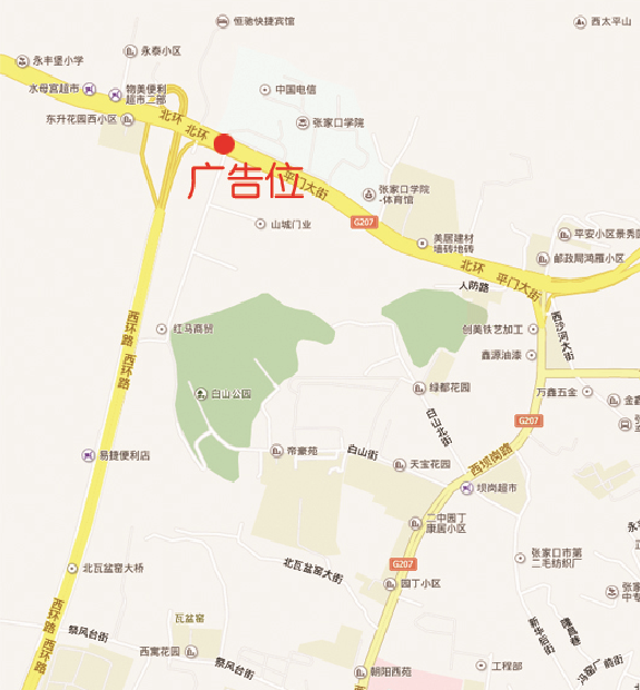 張家口市區(qū)橋體廣告位置